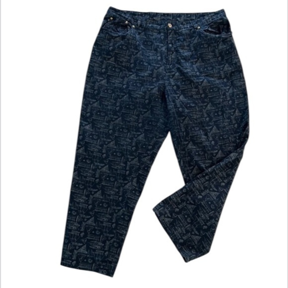 Lauren Ralph Lauren navy blue sailboat pants size 18W
